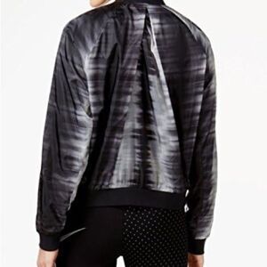 Nike Tie Dye Bomber Jacket Size Small Black and White Neutral Lightweight Coat